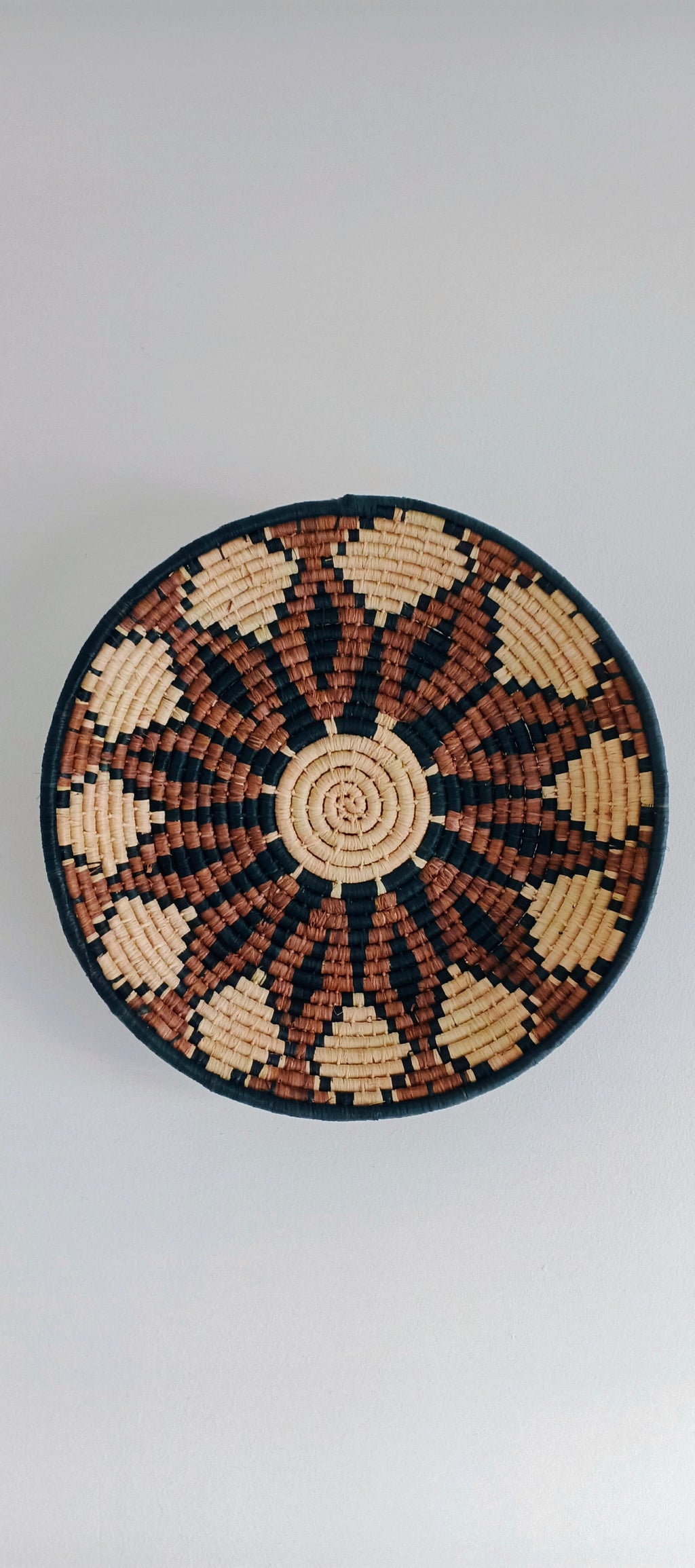 Handgemaakte Raffia Wandborden Set van 3 – Ambachtelijke Wanddecoratie